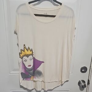 Disney Cream Top with Gold Crown and Purple Accents